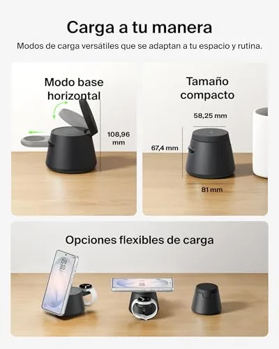 Belkin ▫️ Carregador sem fios magnético 3 em 1 UltraCharge Pro Qi2 25 W, preto 6
