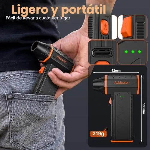 ADDCOLOR ▫️ Soprador de ar potente, 100 000 RPM, ar comprimido, limpeza de computadores 5