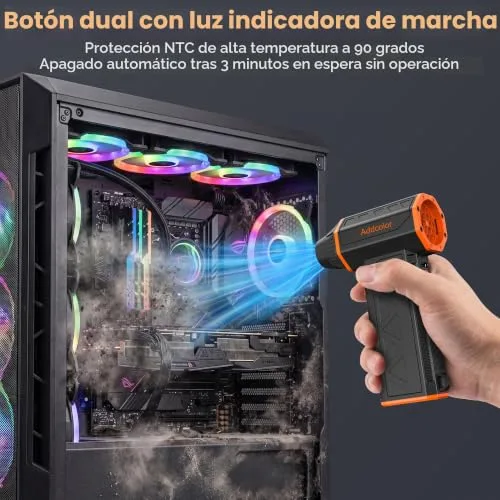 ADDCOLOR ▫️ Soprador de ar potente, 100 000 RPM, ar comprimido, limpeza de computadores 6