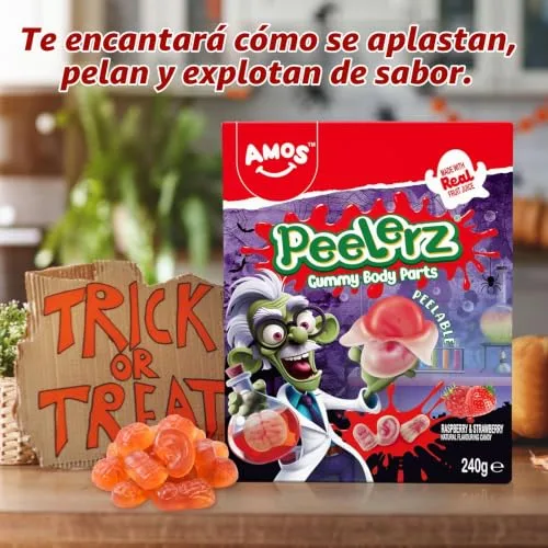 Amos ▫️ Peelerz - Gomas de Halloween com formas de partes do corpo para descascar - 240 g 6
