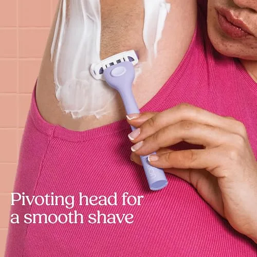 Wilkinson Sword ▫️ Intuition Quattro - Máquinas de barbear para pele sensível para mulher, kit inicial, cabo de barbear para mulher e 5 lâminas de substituição 4