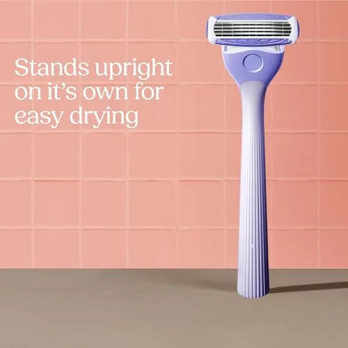Wilkinson Sword ▫️ Intuition Quattro - Máquinas de barbear para pele sensível para mulher, kit inicial, cabo de barbear para mulher e 5 lâminas de substituição 6