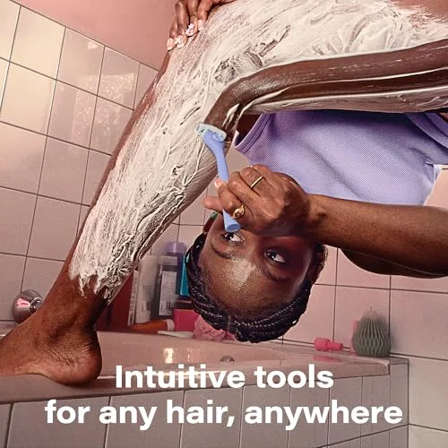 Wilkinson Sword ▫️ Intuition Quattro - Máquinas de barbear para pele sensível para mulher, kit inicial, cabo de barbear para mulher e 5 lâminas de substituição 7