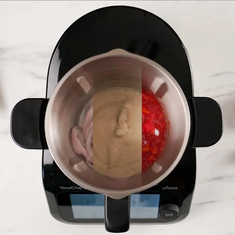 Ufesa ▫️ TotalChef RK6 Robô de Cozinha Multifunções Inteligente, Ecrã Digital de 7”, Wi-Fi, 30 Funções, Jarro em Aço Inoxidável, Capacidade Máxima de 3,5 L, Balança Integrada, 15 Programas, Acessórios 4
