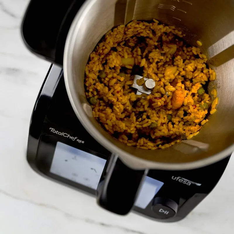 Ufesa ▫️ TotalChef RK6 Robô de Cozinha Multifunções Inteligente, Ecrã Digital de 7”, Wi-Fi, 30 Funções, Jarro em Aço Inoxidável, Capacidade Máxima de 3,5 L, Balança Integrada, 15 Programas, Acessórios 5