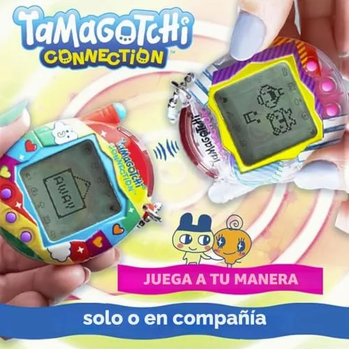 TAMAGOTCHI ▫️ Bandai – Connection Neon Planet – Animal virtual interativo com ligação por infravermelhos – Ecrã grande em francês – Minijogos – Brinquedo para crianças a partir dos 6 anos – 44028 4