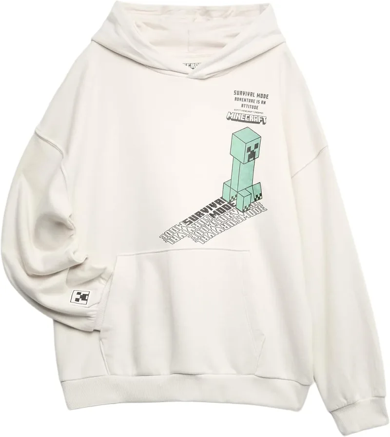 Marks & Spencer ▫️ Camisola com capuz Minecraft™ com elevado teor de algodão para menino, corte normal