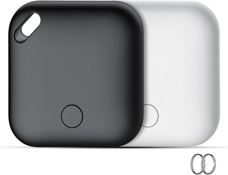CASCHO ▫️ Localizador de objectos Bluetooth de 2 peças, Air Tracker Tag compatível com Apple Search (apenas iOS), IP67 à prova de água, bateria substituível, localizador de 90dB para chaves, carteiras, malas, bagagens, mochilas, mochilas
