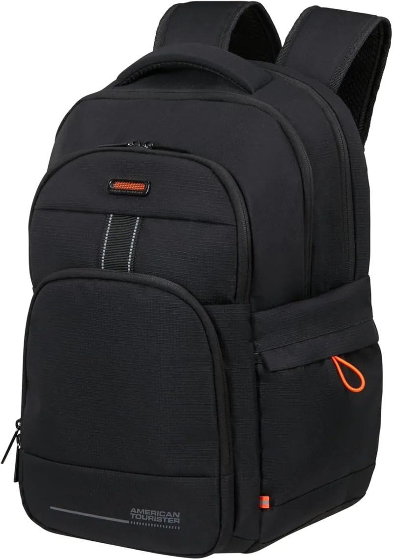 American Tourister ▫️ AT WORK NXT - Mochila para portátil de 14" para homem, mochila profissional e escolar, ergonómica e moderna - para escritório, trabalho, escola e universidade - Preto (Black)