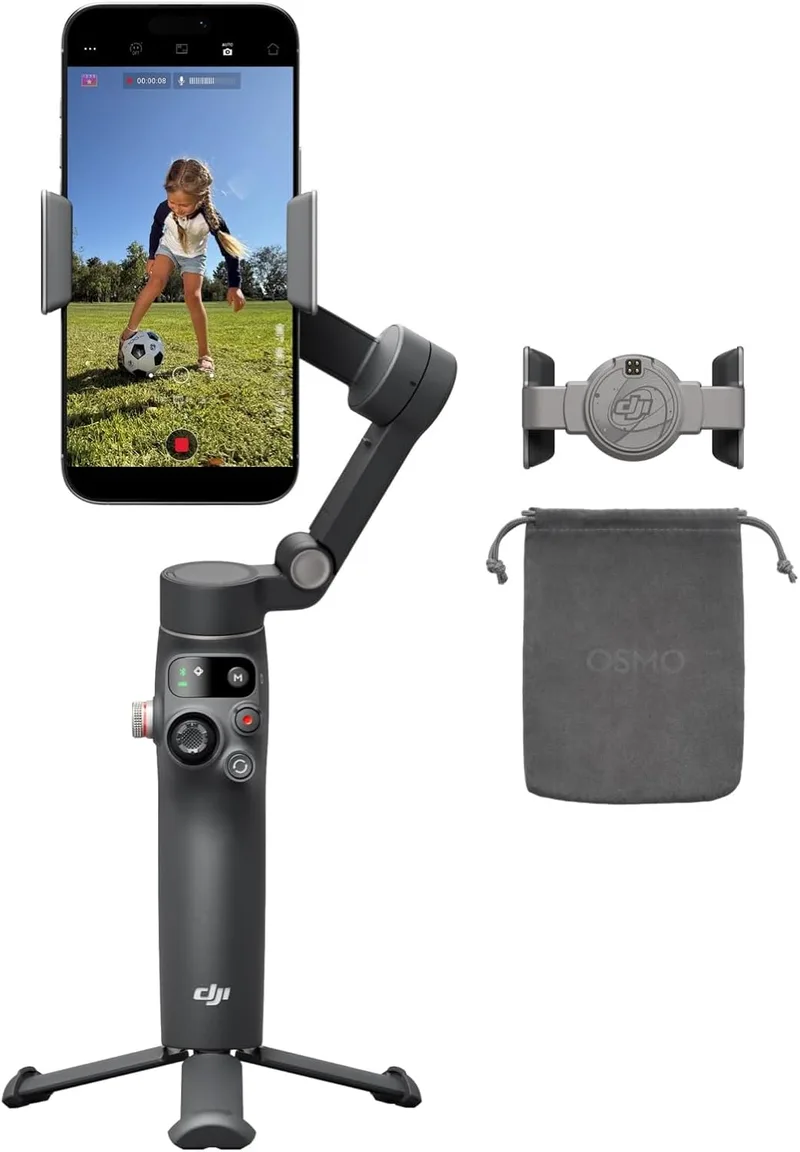 DJI ▫️ Pacote Padrão Osmo Mobile 8, estabilizador para smartphones