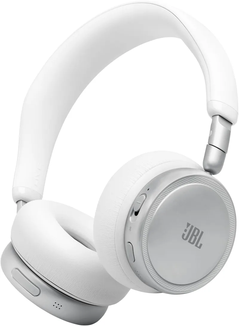 JBL ▫️ Live 680NC, Auscultadores supra-auriculares sem fios com cancelamento de ruído adaptativo, Bluetooth, até 80 horas de autonomia, ligação multiponto, branco
