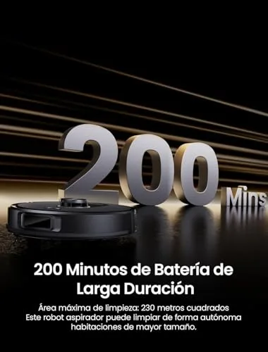 Proscenic ▫️ Robô aspirador e esfregador Q20 Pro, 10 000 Pa/200 minutos, com base de esvaziamento automático de 4 L sem saco, navegação e mapeamento a laser através da aplicação/voz/controlo, para pisos, tapetes e pêlos de animais de estimação 4