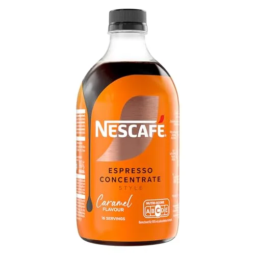 Nescafe ▫️ NESCAFÉ Espresso Concentrate Caramelo, com café Arábica e sabor a caramelo, concentrado líquido para café gelado e lattes, garrafa de 500 ml 3