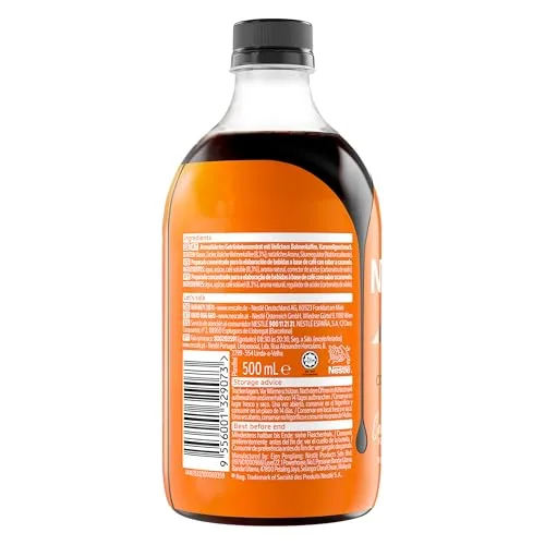 Nescafe ▫️ NESCAFÉ Espresso Concentrate Caramelo, com café Arábica e sabor a caramelo, concentrado líquido para café gelado e lattes, garrafa de 500 ml 4