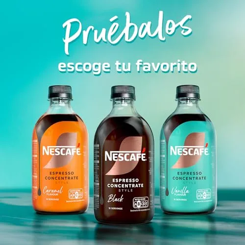 Nescafe ▫️ NESCAFÉ Espresso Concentrate Caramelo, com café Arábica e sabor a caramelo, concentrado líquido para café gelado e lattes, garrafa de 500 ml 6