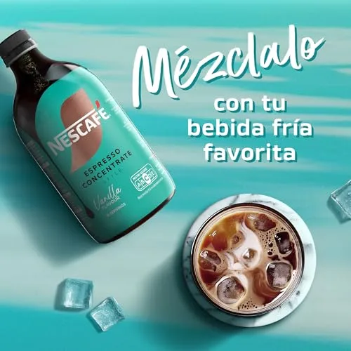 Nescafe ▫️ NESCAFÉ Espresso Concentrate Baunilha, com café Arábica e sabor a baunilha, concentrado de café líquido para café gelado e lattes, garrafa de 500 ml 6