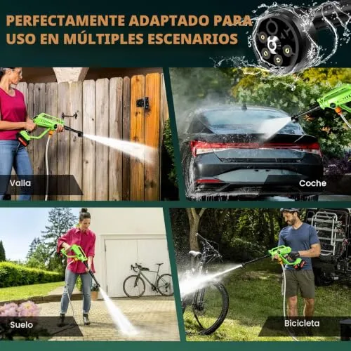 LanBlu ▫️ Limpadora de alta pressão, 800 PSI, portátil, a bateria 7
