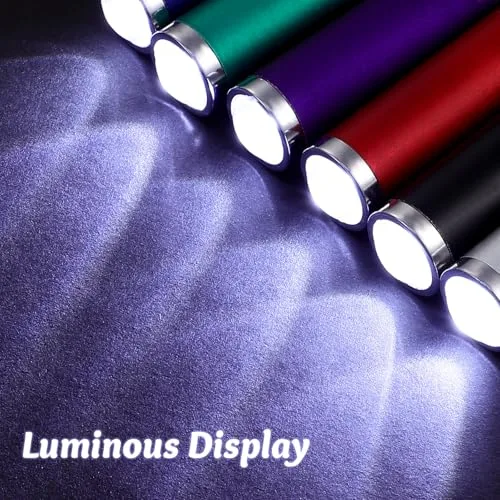 Toyvian ▫️ Conjunto Mini de 12 pequenas lanternas LED em liga de alumínio com mosquetão, portáteis para acampamento, caminhadas, festas e crianças 5