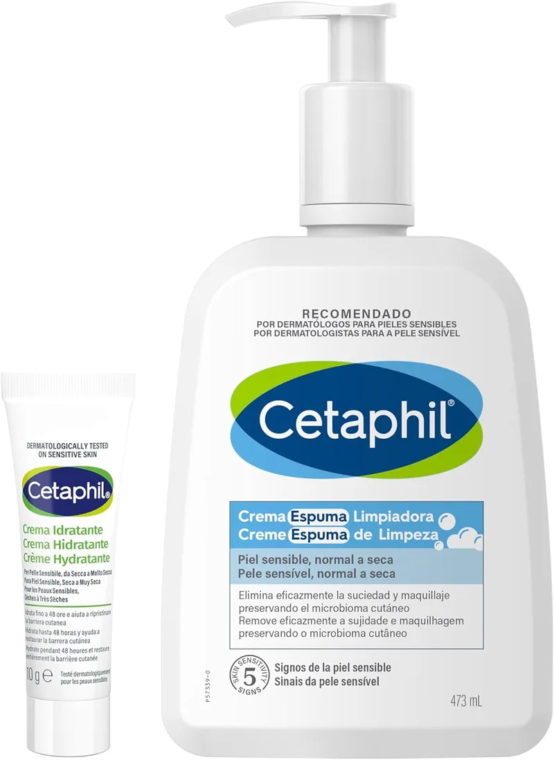 Cetaphil ▫️ Creme de espuma de limpeza + pack em tamanho mini