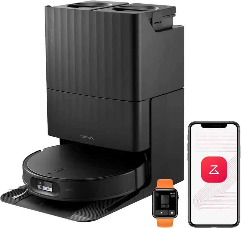 roborock ▫️ Qrevo Edge 2 – Aspirador robô com sucção extrema de 25 000 Pa, preto