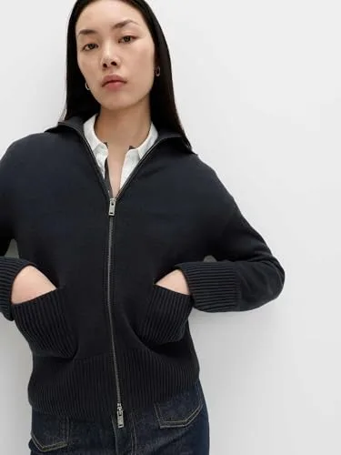 Marks & Spencer ▫️ Casaco com gola e bolsos, com elevado teor de algodão, para mulher, corte normal 2