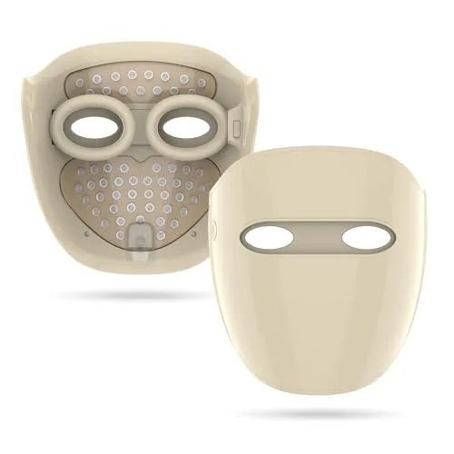 NENO ▫️ Alva - Lâmpada de luz vermelha para o rosto - Máscara facial LED - Máscara de luz vermelha com 3 modos - Terapia de luz vermelha com 220 díodos LED - Cuidados antienvelhecimento - Máscara facial com terapia de luz 2