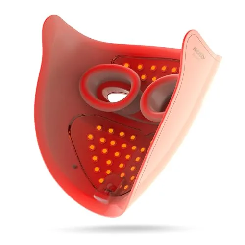NENO ▫️ Alva - Lâmpada de luz vermelha para o rosto - Máscara facial LED - Máscara de luz vermelha com 3 modos - Terapia de luz vermelha com 220 díodos LED - Cuidados antienvelhecimento - Máscara facial com terapia de luz 4