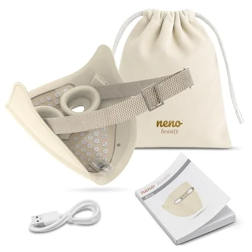 NENO ▫️ Alva - Lâmpada de luz vermelha para o rosto - Máscara facial LED - Máscara de luz vermelha com 3 modos - Terapia de luz vermelha com 220 díodos LED - Cuidados antienvelhecimento - Máscara facial com terapia de luz 6