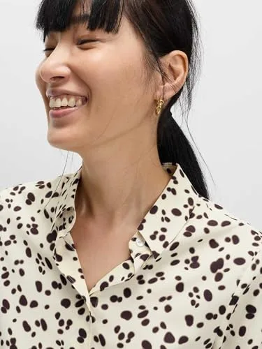 Marks & Spencer ▫️ Camisa estampada com gola para mulher, corte normal 2