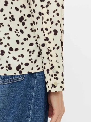 Marks & Spencer ▫️ Camisa estampada com gola para mulher, corte normal 4