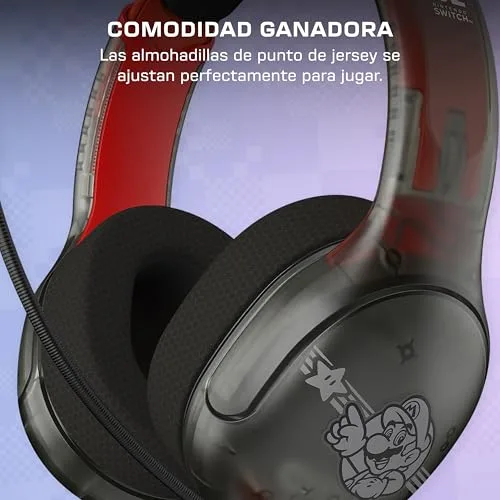 Turtle Beach ▫️ Auscultadores com fio Airlite Fit para jogos, com tema Mario Star e licença oficial para todas as consolas Nintendo Switch: microfone rebatível e com função de silenciamento, almofadas com conforto superior 7