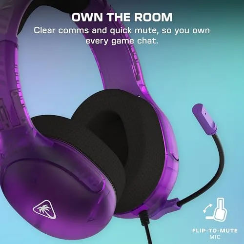 Turtle Beach ▫️ Auscultadores com fio Airlite Fit para jogos, na cor roxo fantasmagórico, com licença oficial para todas as consolas Nintendo Switch: microfone rebatível e silenciável, almofadas com conforto superior 3