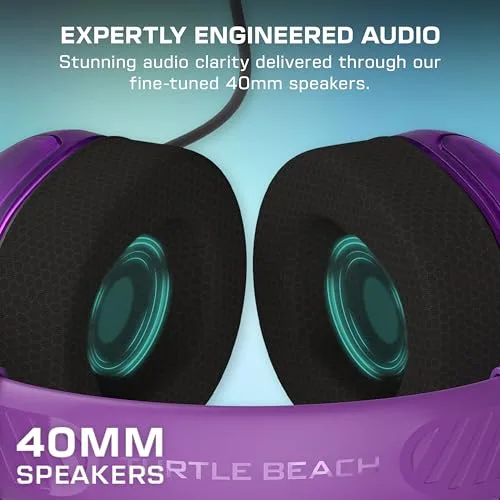 Turtle Beach ▫️ Auscultadores com fio Airlite Fit para jogos, na cor roxo fantasmagórico, com licença oficial para todas as consolas Nintendo Switch: microfone rebatível e silenciável, almofadas com conforto superior 5