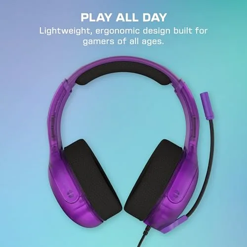 Turtle Beach ▫️ Auscultadores com fio Airlite Fit para jogos, na cor roxo fantasmagórico, com licença oficial para todas as consolas Nintendo Switch: microfone rebatível e silenciável, almofadas com conforto superior 6