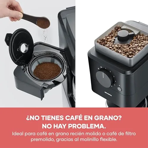 Severin ▫️ Máquina de café de filtro com moedor, preta 5