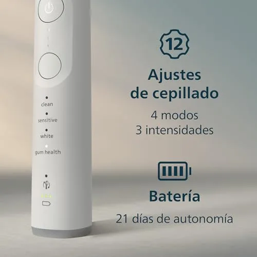 PHILIPS ▫️ Escova de dentes elétrica Sonicare Série 7100 - Tecnologia Next Generation, sensor de pressão, 12 configurações, 21 dias de autonomia, estojo com opção de carregamento, branco e preto, embalagem dupla, HX7429/04 6