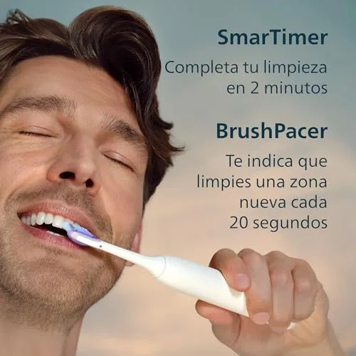 PHILIPS ▫️ Escova de dentes elétrica Sonicare Série 7100 - Tecnologia Next Generation, sensor de pressão, 12 configurações, 21 dias de autonomia, estojo com opção de carregamento, branco e preto, embalagem dupla, HX7429/04 7