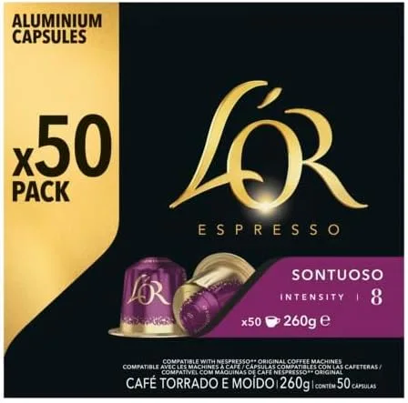 L'OR ▫️ Espresso Café Sontuoso | 50 cápsulas