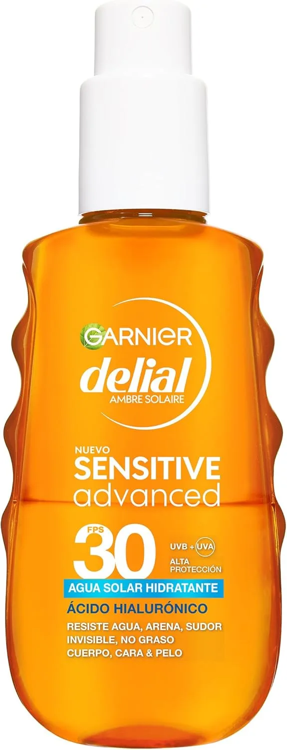 Garnier Delial ▫️ Sensitive Advanced Água Solar Hidratante FPS 30, 150 ml