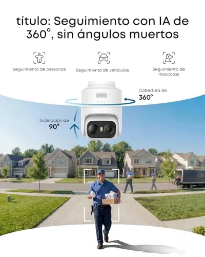 eufy Security ▫️ eufyCam C37 Câmara de vigilância Wi-Fi para exterior 2K com painel solar 2