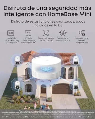 eufy Security ▫️ eufyCam C37 Câmara de vigilância Wi-Fi para exterior 2K com painel solar 5