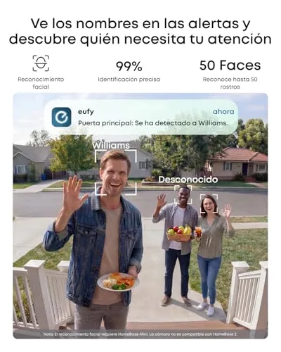 eufy Security ▫️ eufyCam C37 Câmara de vigilância Wi-Fi para exterior 2K com painel solar 6