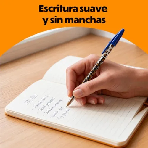 BIC ▫️ Coleção Leopardo e Tipp-Ex – 8 unidades: canetas esferográficas de ponta média (1,0 mm), sublinhador de ponta biselada e fitas corretoras (6 m x 5 mm) com desenhos aleatórios. 3