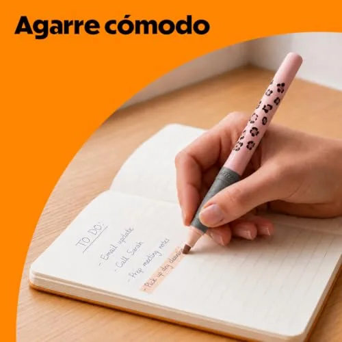 BIC ▫️ Coleção Leopardo e Tipp-Ex – 8 unidades: canetas esferográficas de ponta média (1,0 mm), sublinhador de ponta biselada e fitas corretoras (6 m x 5 mm) com desenhos aleatórios. 4