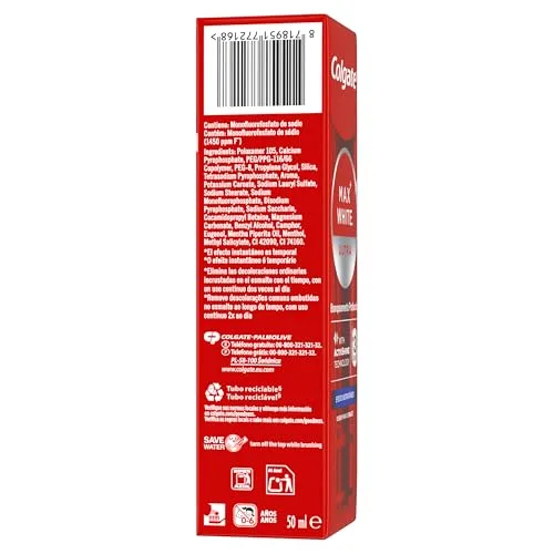 Colgate ▫️ Max White Ultra Efeito Instantâneo, Pasta de dentes branqueadora, 50 ml 4