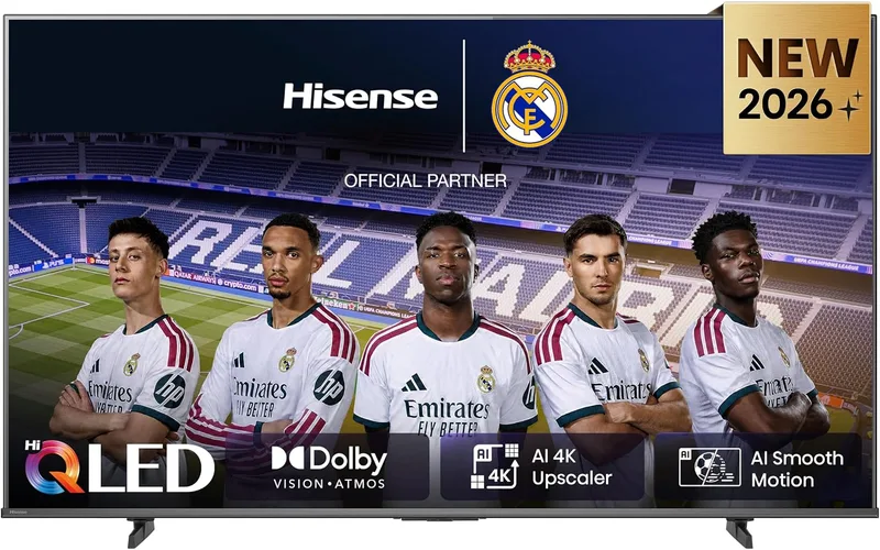 Hisense ▫️ 50E7S - Smart TV Hi-QLED de 50 polegadas, Hi-QLED Color, Dolby Vision, Atmos, escalador 4K com IA, Smooth Motion com IA, Modo Jogo Plus, Dolby Vision IQ, HDR10+ Adaptive