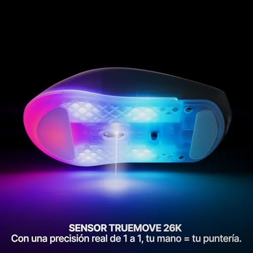 SteelSeries ▫️ Aerox 3 Wireless Gen 2: Rato para jogos de 68 g, Taxa de amostragem: 4K, Sensor ótico: 26 000 dpi, Bateria: 200 h, Classificação IP54, 80 milhões de cliques, RGB, patins 100% PTFE, Shadow 5