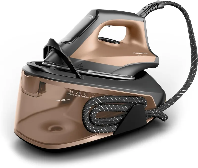 Rowenta ▫️ Force Pro 300, Centro de engomagem, Potência de 2400 W, 110 g/min de vapor, Jato de vapor de 320 g/min, 6,1 bar, Resultados profissionais, Engomagem rápida e eficiente, VR5432F0