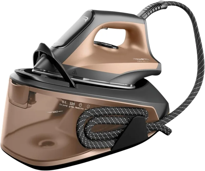 Rowenta ▫️ Force Pro 300, Centro de engomagem, Potência de 2400 W, 110 g/min de vapor, Jato de vapor de 320 g/min, 6,1 bar, Resultados profissionais, Engomagem rápida e eficiente, VR5432F0