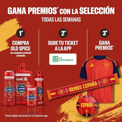 Old Spice ▫️ La Roja Campeões Desodorizante em Spray para Homem, 4x150 ml 6